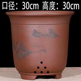 $特大号陶瓷花盆紫砂花盆幸福树盆桂花树盆绿萝盆大口径种树盆