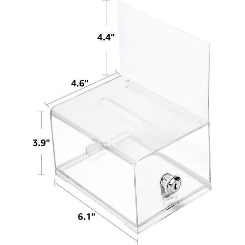 热销亚克力捐款爱心箱功德乐捐意见带锁箱投票选举箱透明小号带锁
