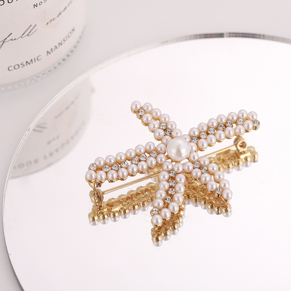 Accesorios DE BODA traje broche de metal japonés y coreano elegante todo partido exquisita perla flor joyería europea y americana bola broche