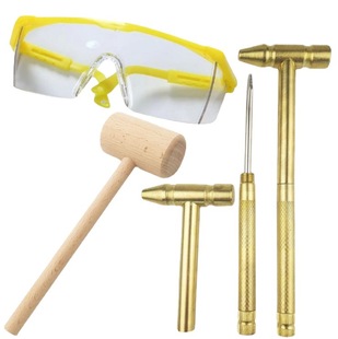 Small Mallet Hammer Solid Wood Metal Small Hammer Handmade Archaeological Digging Tool Toy Set Toy Luoyang Shovel