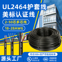 ul2464美标电子线24 22 20AWG两芯护套线设备3 4 5 6芯电源多芯线