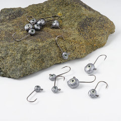 Fulisi luminous eye root fishing lead head hook 1g1.7g3.3g micro-luya T-tail curly tail mandarin fish bass black pit