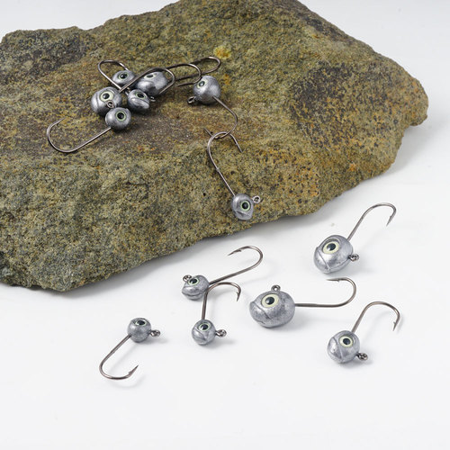 Fulisi luminous eye root fishing lead head hook 1g1.7g3.3g micro-luya T-tail curly tail mandarin fish bass black pit