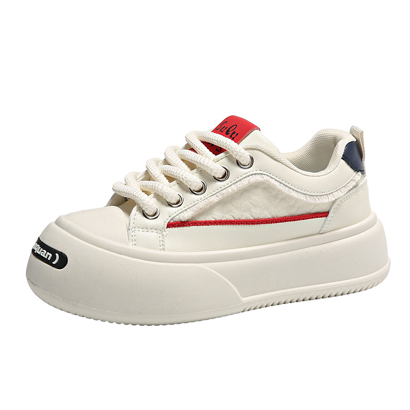 2024 Petites chaussures blanches Printemps pour femmes Nouvelle édition coréenne Instagram Étudiante Étudiante Loisirs Sports Chaussures de planche polyvalentes Street Shoot_voghion.com