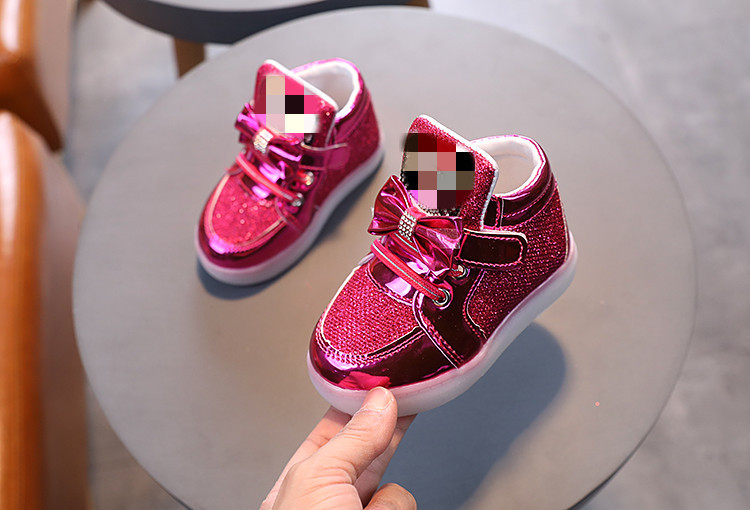 Lasten vilkkuvat kengät Urheilukengät Prinsessakengät strassit Hengittävät Kevyet Kengät_voghion.com