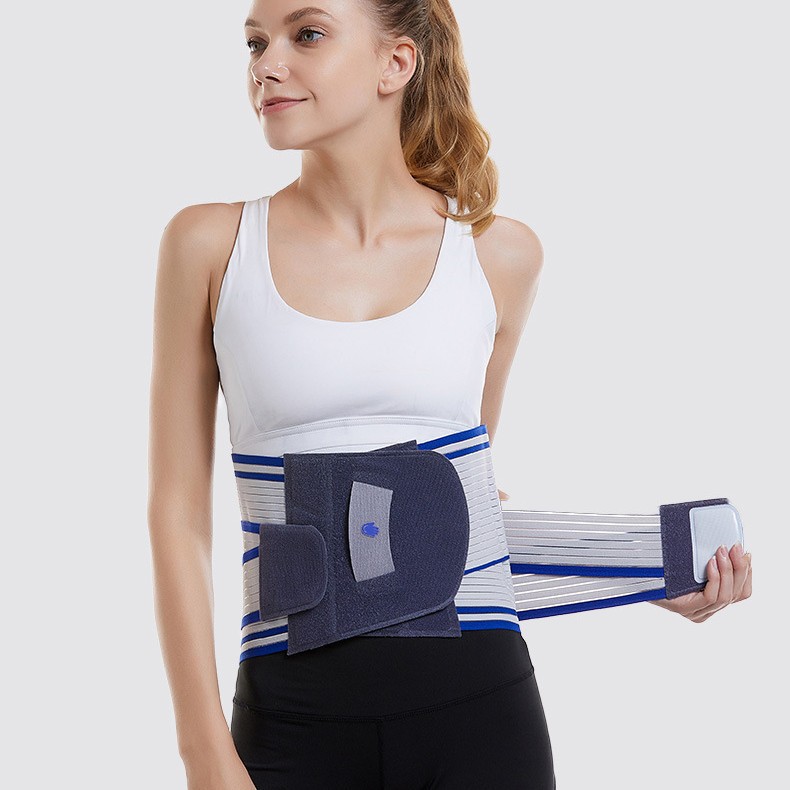 D22 Sports Waist Support with 8 Spring Supports, Compression Weightlifting Breathable Spring Support Strip, Fitness Lumbar Support Belt