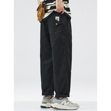 明格|2024夏季新款 日系工装裤男士潮牌宽松阔腿直筒休闲长裤子男