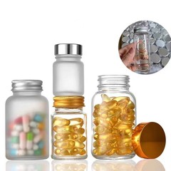 医药食品级玻璃胶囊瓶透明虫草瓶密封药瓶蒙砂分装瓶保健品瓶