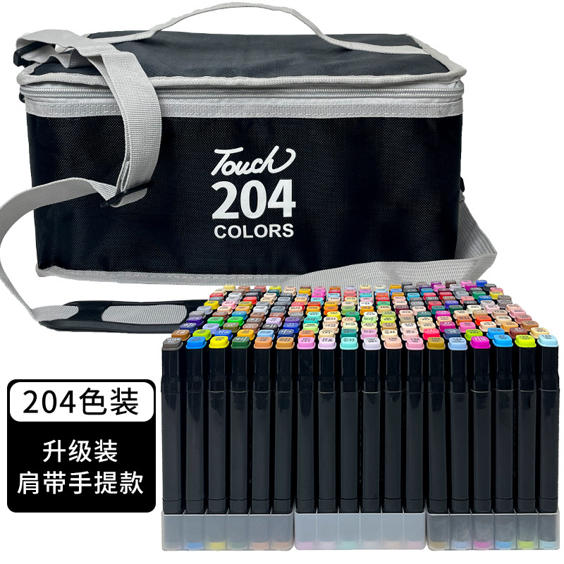 Directo de fábrica de doble cabeza marcador Portátil Bolsa aceitosa acuarela pluma pintura diseño 24 colores 48 colores 80 colores en stock