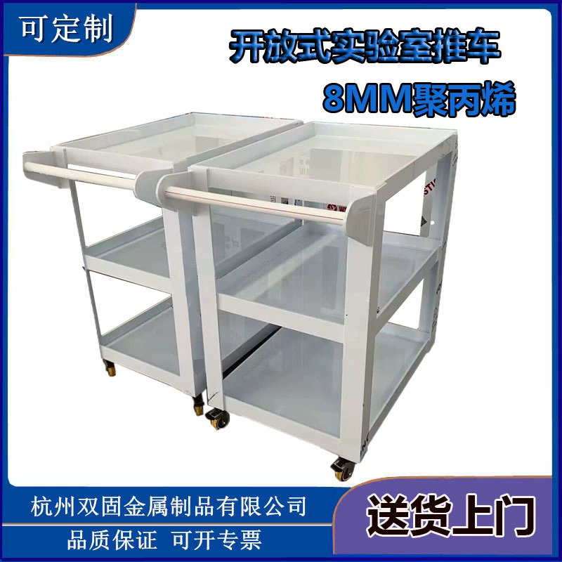 Pp Лабораторная открытая тележка Двухслойная зона очистки тележка антикоррозийная стойкость к кислотам и щелочам кварцевые лодки тележка