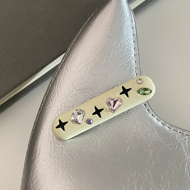 Glitzernde Stern Haarklammer Mit Strass Candy Farben Haarspange_voghion.com