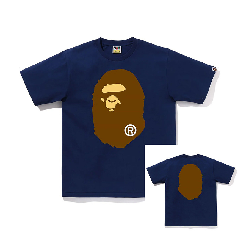 APE Ape トレンドブランド 外国貿易 ヘビーウェイト ピュアコットン ラウンドプリント ユニセックス ゆったり プレミアム 半袖 Tシャツ 25SS|undefined