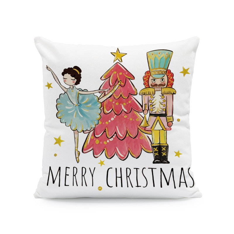 Venta caliente transfronteriza elementos de Navidad funda de almohada ambiente para el hogar sofá de decoración jardín patio festivo funda de cojín image 32