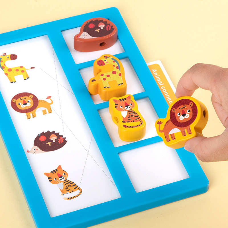 Forma de niños emparejados placa de cableado bloque de construcción cuerda cuentas tablero de dibujo digital alfabeto animal jardín de infantes juguetes de rompecabezas