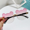 Trend children's fashionable cute sunglasses, cartoon glasses, with little bears