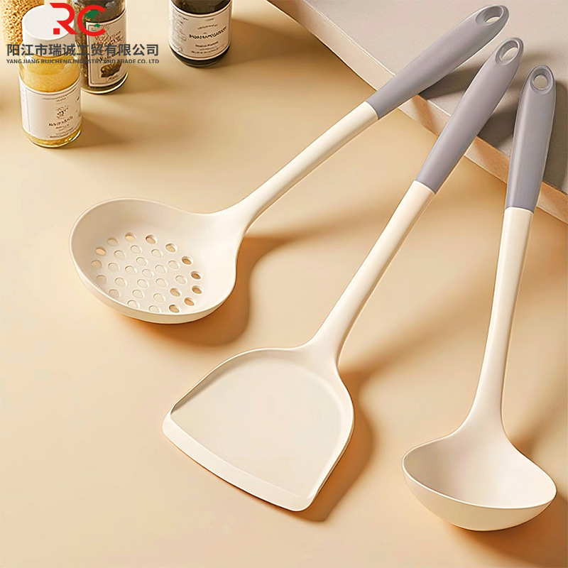 硅胶锅铲食品级耐高温硅胶厨具套装不粘锅硅胶铲硅胶勺厨房烹饪套|undefined