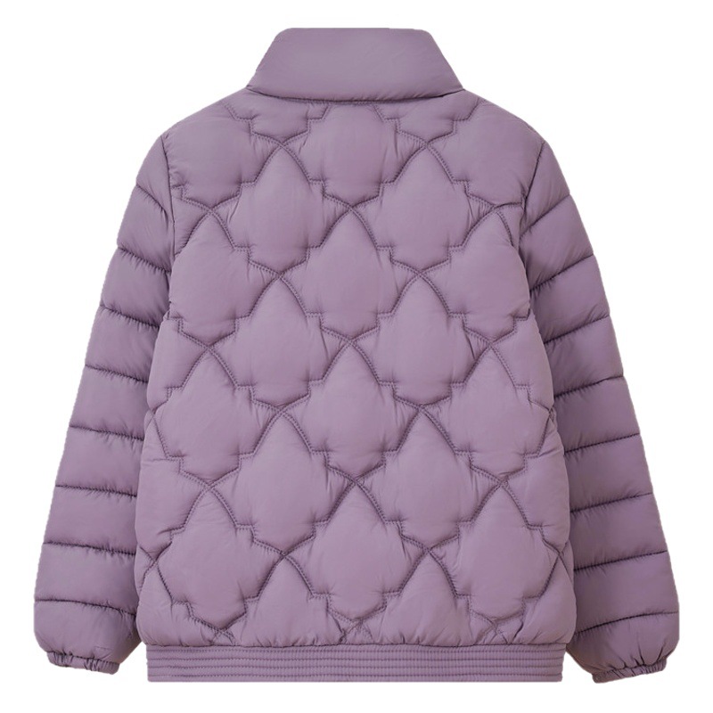 Abrigo de invierno engrosado pequeño abrigo corto de algodón acolchado ligero de las mujeres de mediana edad de las mujeres collar abajo abrigo de algodón acolchado de invierno mamá pequeña Chaqueta de algodón acolchado