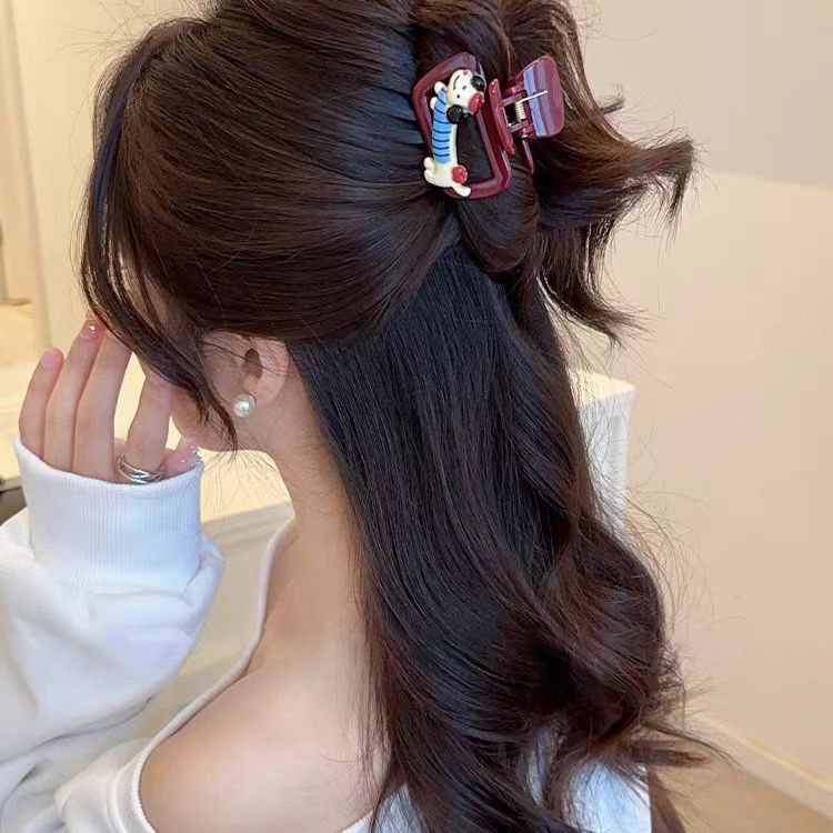 Clip de dibujos animados lindos y interesantes para mujeres 2025 nuevo estilo de alto nivel de tiburón clip de cabello clip de cabello de cabeza