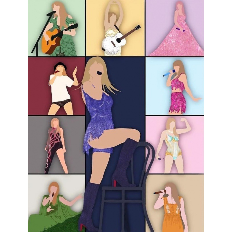 Pintura de Diamantes 5D, Diseño de Cantante Taylor, Pintura Decorativa DIY Hecha a Mano, Diamantes Redondos y Cuadrados, Éxito de Ventas en Amazon, Pintura de Diamantes Kpop