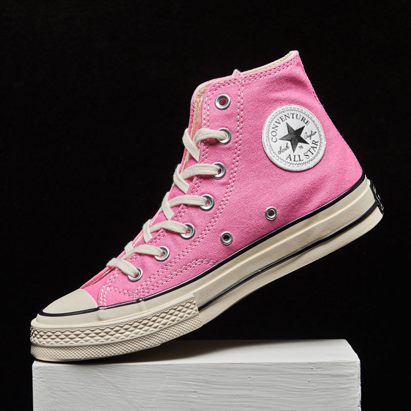 Meiqi Converse 1970s Canvas Shoes High-top Men's Shoes Pink Classic All-match Men's Women's Putian Wear-resistant Casual Shoes