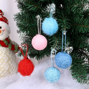 Цветные помпоны из пряжи 5 см DIY-декор для ёлки
