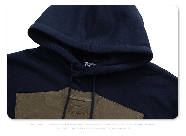 Herrenbekleidung | 2024 Herbst und Winter Neues Retro-Fun-Splicing Plus Velvet Couple Casual Kapuzenpullover_voghion.com