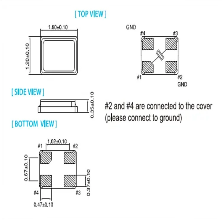 Factory spot supply SMD1612 32M patch passive crystal oscillator, new high-precision quartz crystal resonator