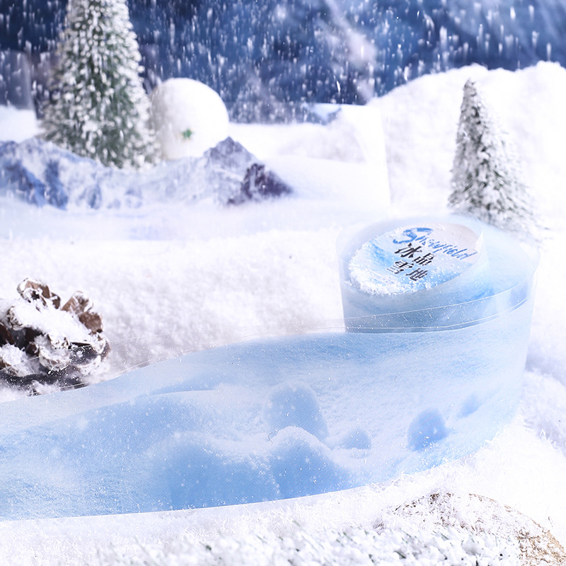 Un buen día de nieve paisaje cinta de paisaje serie de regresión de nieve decoración de mano collage cinta de forma especial