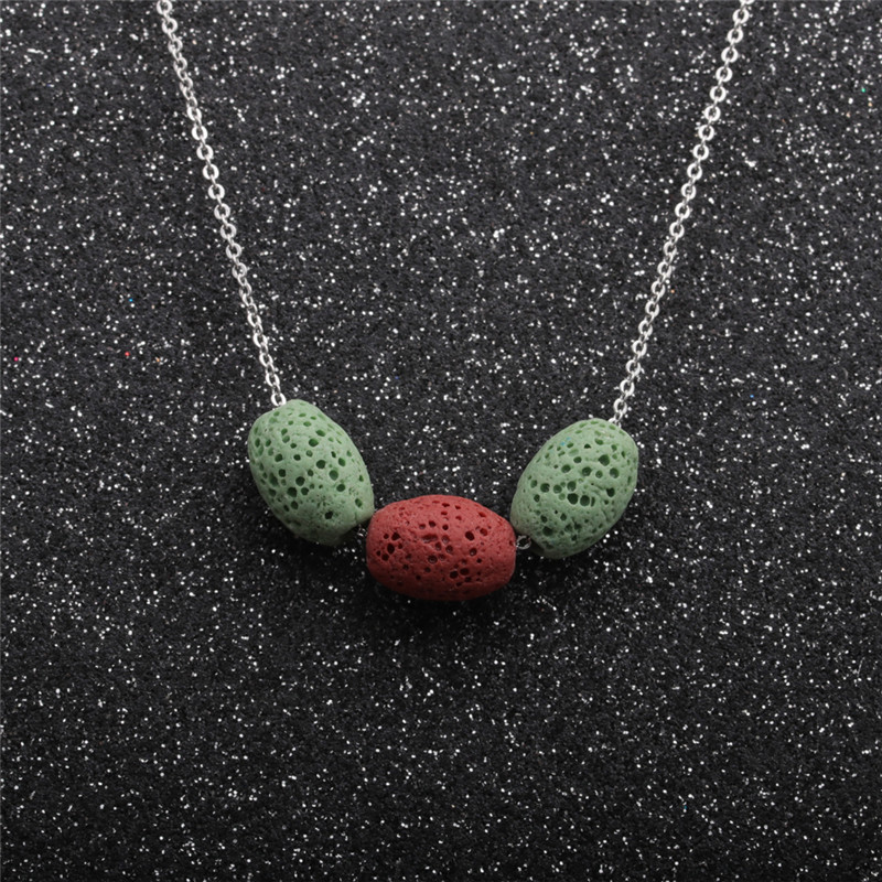Fashion Simple Volcanic Stone Yoga Necklace display picture 6