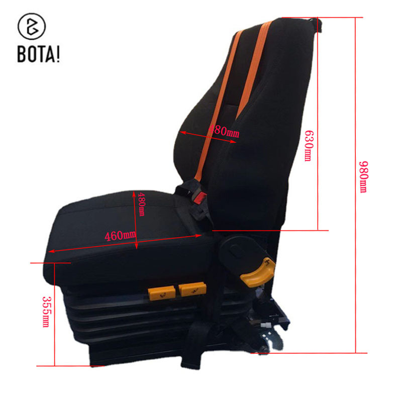 24V bomba autoinflable para la mina suspensión de aire amortiguación asiento retráctil de cuatro puntos Silla de cinturón de seguridad Modificación de camiones pesados