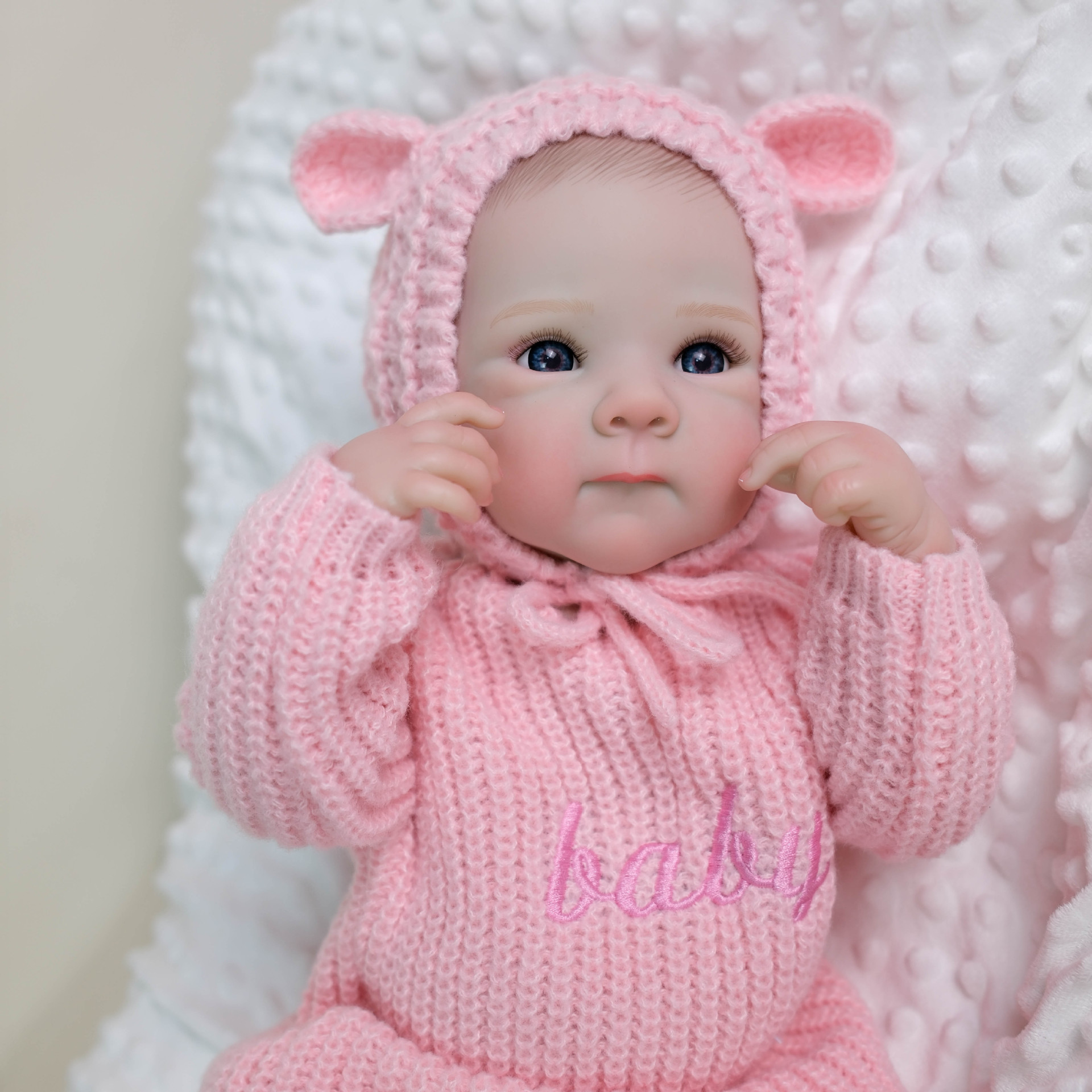 18 pulgadas polvo unido suéter muñeca de simulación Bettie hecho a mano 3D piel veinosa filamento de sangre visible