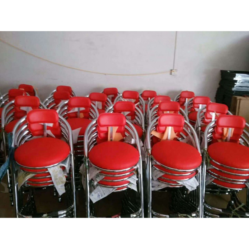 Bar Chair Game Console Chair Animation City Arcade Chair with Backrest Stainless Steel Seat Counter Internet Cafe Chair Stool