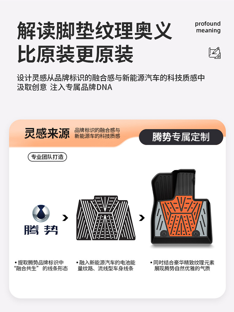 Suitable for Denza N8L N9 Special Vehicles, Colorful Tpe Car Floor Mats, Trunk Mats, Car Accessories