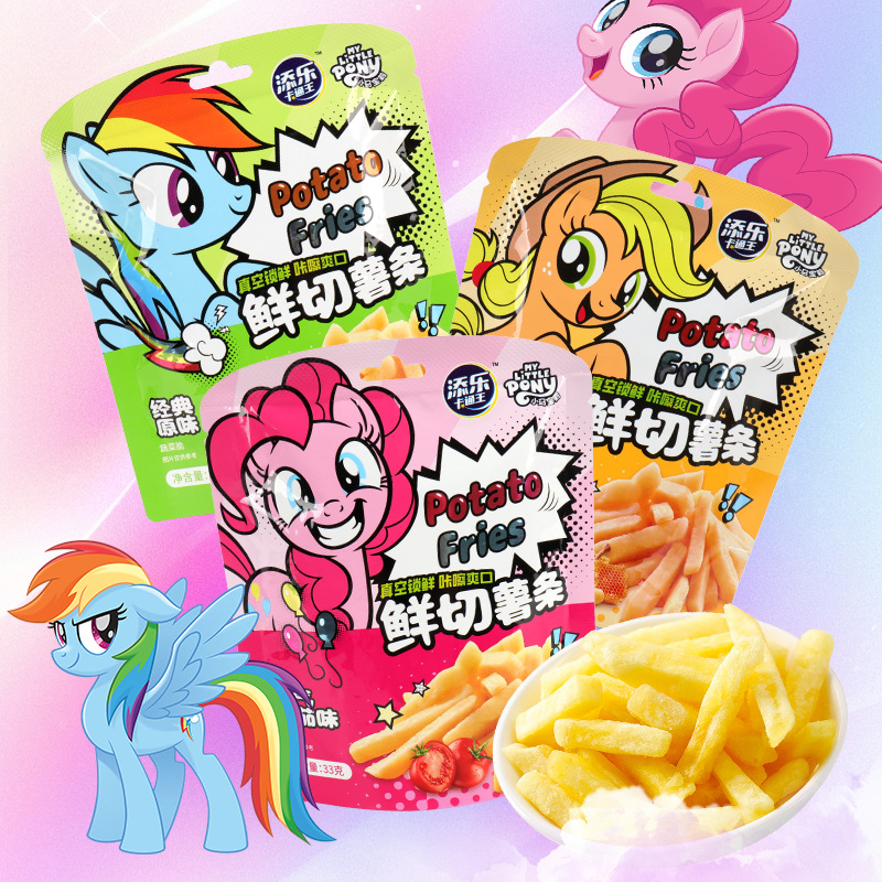 Tianle Cartoon King Little Pony Fresh Cut Fries Honey Butter Tomato Crayon Shin-chan Potato Crispy Sticks Snacks