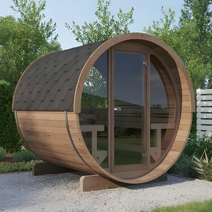 Red Cedar/Tremont, Warm Intimate Cabin, Beauty and Health Barrel Steam Room, Electric Furnace Heated Sauna