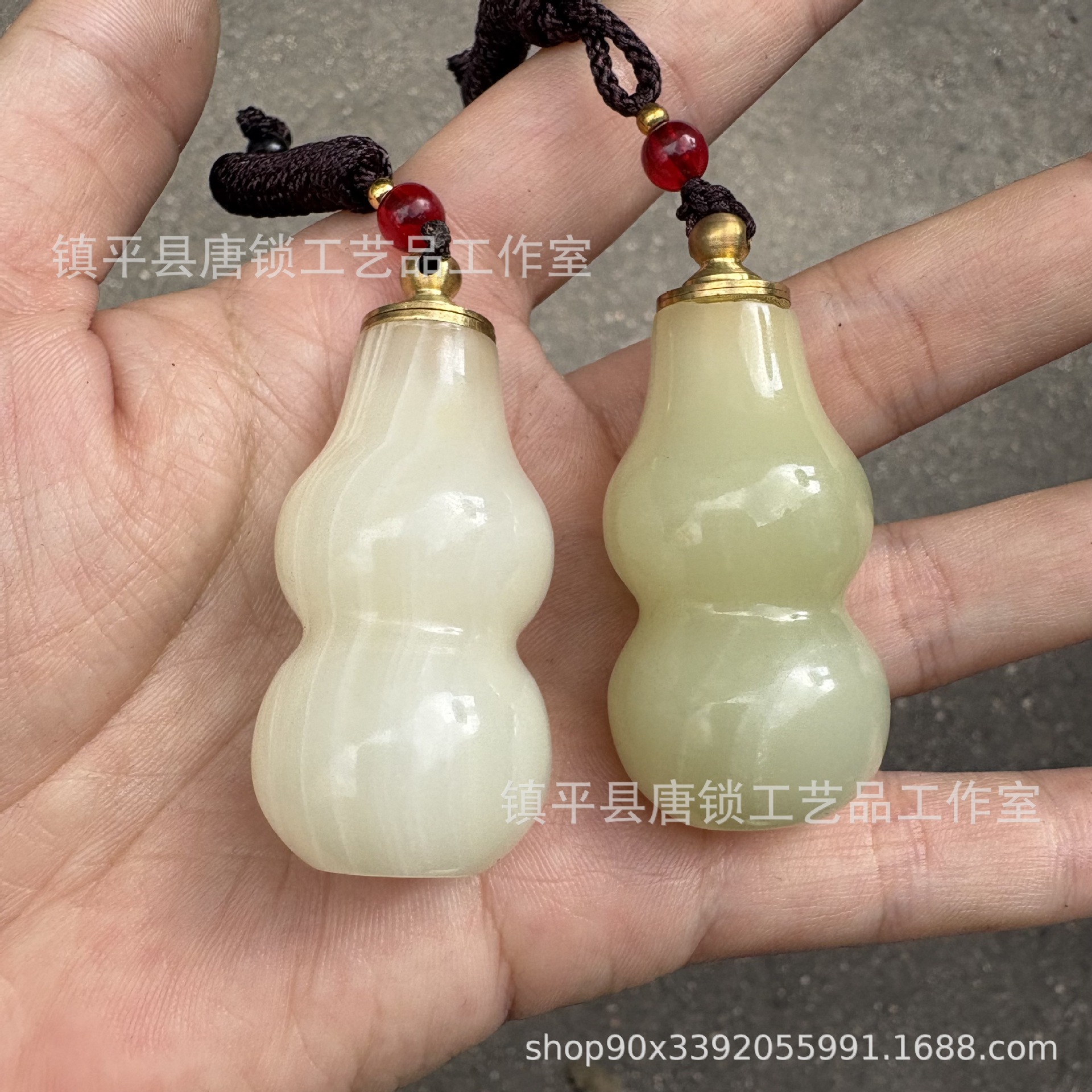 天然阿富汗白玉葫芦玉坠款空心药玉葫芦挂坠玉瓶救心丸朱砂白玉容