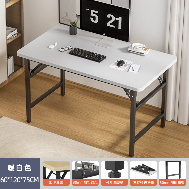 Mesa de escritorio plegable mesa de estudio de escritorio de escritorio de estudiantes de oficina en el hogar tabla pequeña tabla rectangular alquiler simple