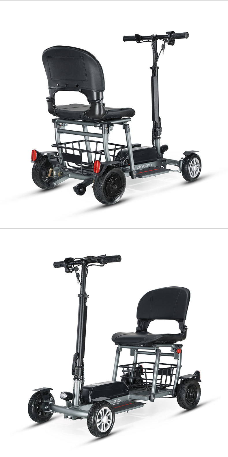 Exported to the United States Folding Electric Four-Wheeler Small Elderly Scooter Aluminum Alloy Ultra-Light Folding Lithium Electric Vehicle