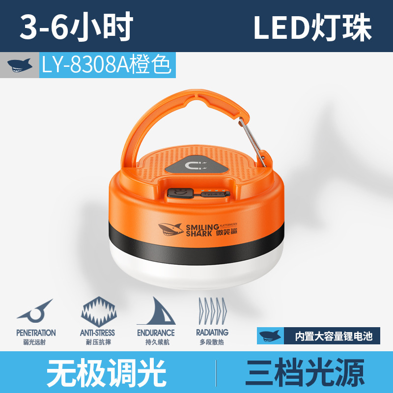 国境を越えた新しいミニコンパクト屋外暖かい光キャンプランプ吊り下げ雰囲気照明充電式長持ちバッテリー寿命|undefined