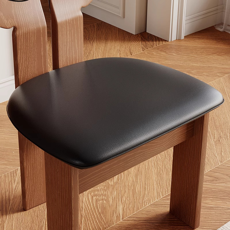 Danvas retro silla de comedor de alta calidad diseñador de madera sólida silla de cola de pescado tallada silla de comedor de madera de cera blanca