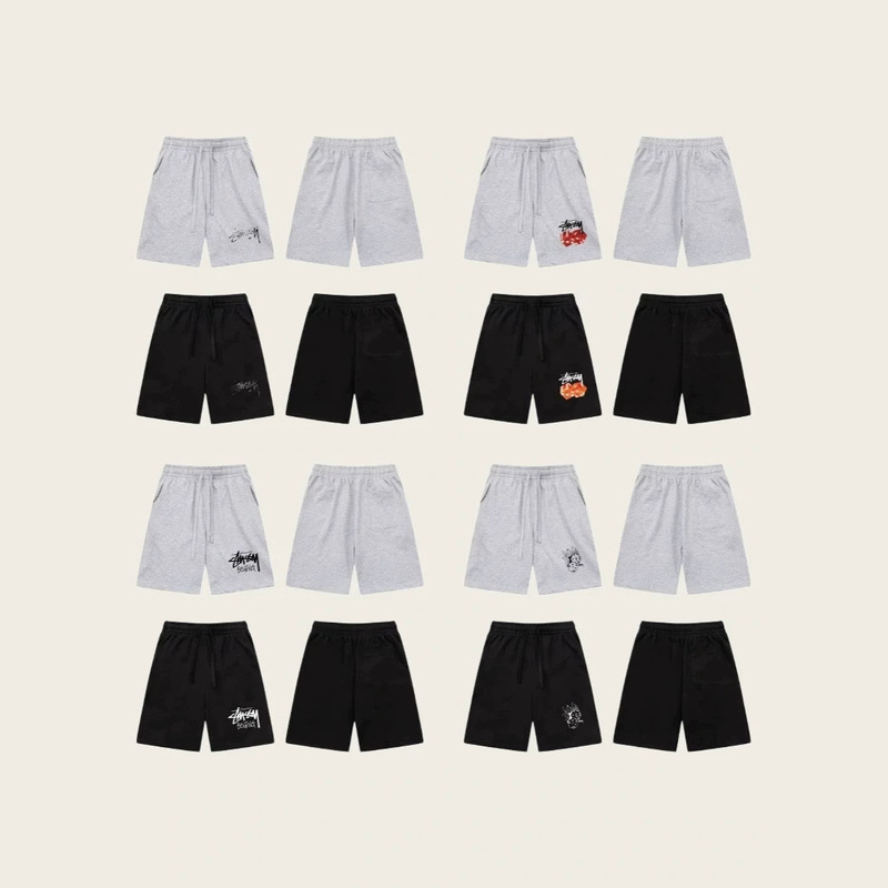 Factory Direct Sales of Popular Summer Cotton Casual Shorts for Men, Loose-Fitting Sports Shorts with Trendy Printed Drawstring Design Factory Direct Sales of Popular Summer Cotton Casual Shorts for Men, Loose-Fitting Sports Shorts with Trendy Printed Drawstring Design