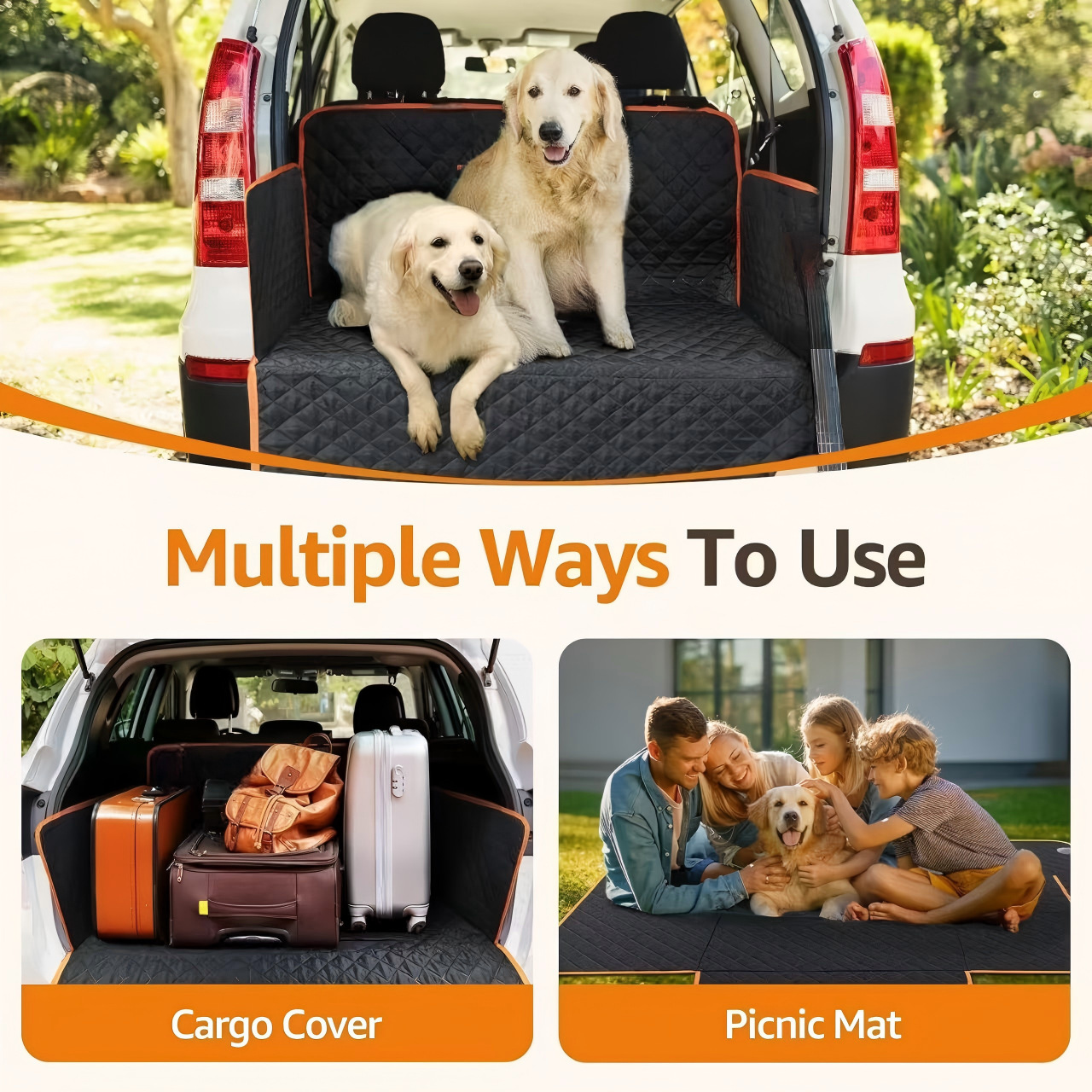 Car Pet Mat, Trunk Mat, New Waterproof and Dirt-Proof Multifunctional Pet Travel Protection Mat, Car Pet Mat