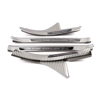 Dekorativ pedal başlıqları Stainless Steel Door Sill Strips - special-for-hybrid-4-pieces-of-inner-sill-strips-stainless-steel-silver-titanium-brushed-applicable-to-2019-asia-dragon