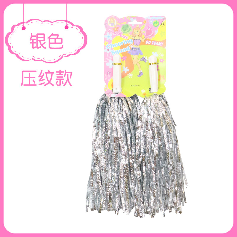 Pompones de Cheerleading de Plástico con Mango Artesanal para Baile