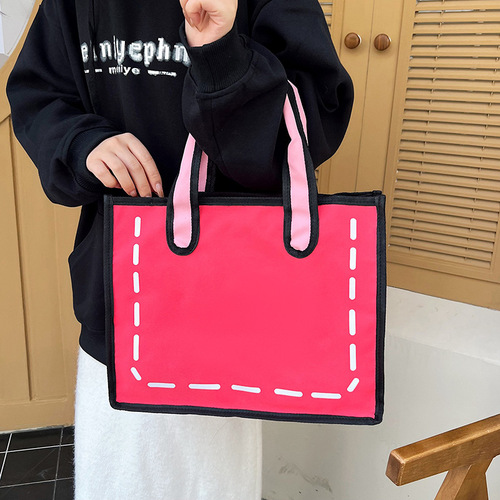 Oxford cloth print anime-style unisex crossbody bag for women 2024 new design shoulder bag and handbag