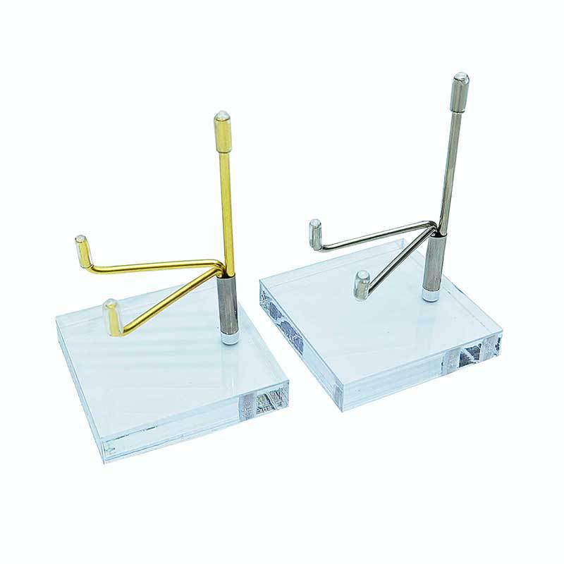 Brújula acrílica Soporte estándar de mina transparente Soporte de exhibición de base estándar de mina de cristal Soporte de estante Soporte de joyería
