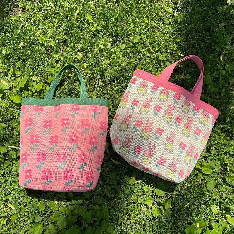 Cute Mesh Bag, Beach Bag, Work Lunch Bag, Portable Mommy Bag, Student Tutoring Bag, 2023 New Model
