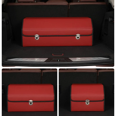 Car storage bag/box – Supplies Trunk Storage Box Leather - wine-red-small-size-383130