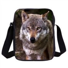 狼大小挎包wolf动物补习袋卡通游戏小学幼儿男女孩儿童单肩斜跨包