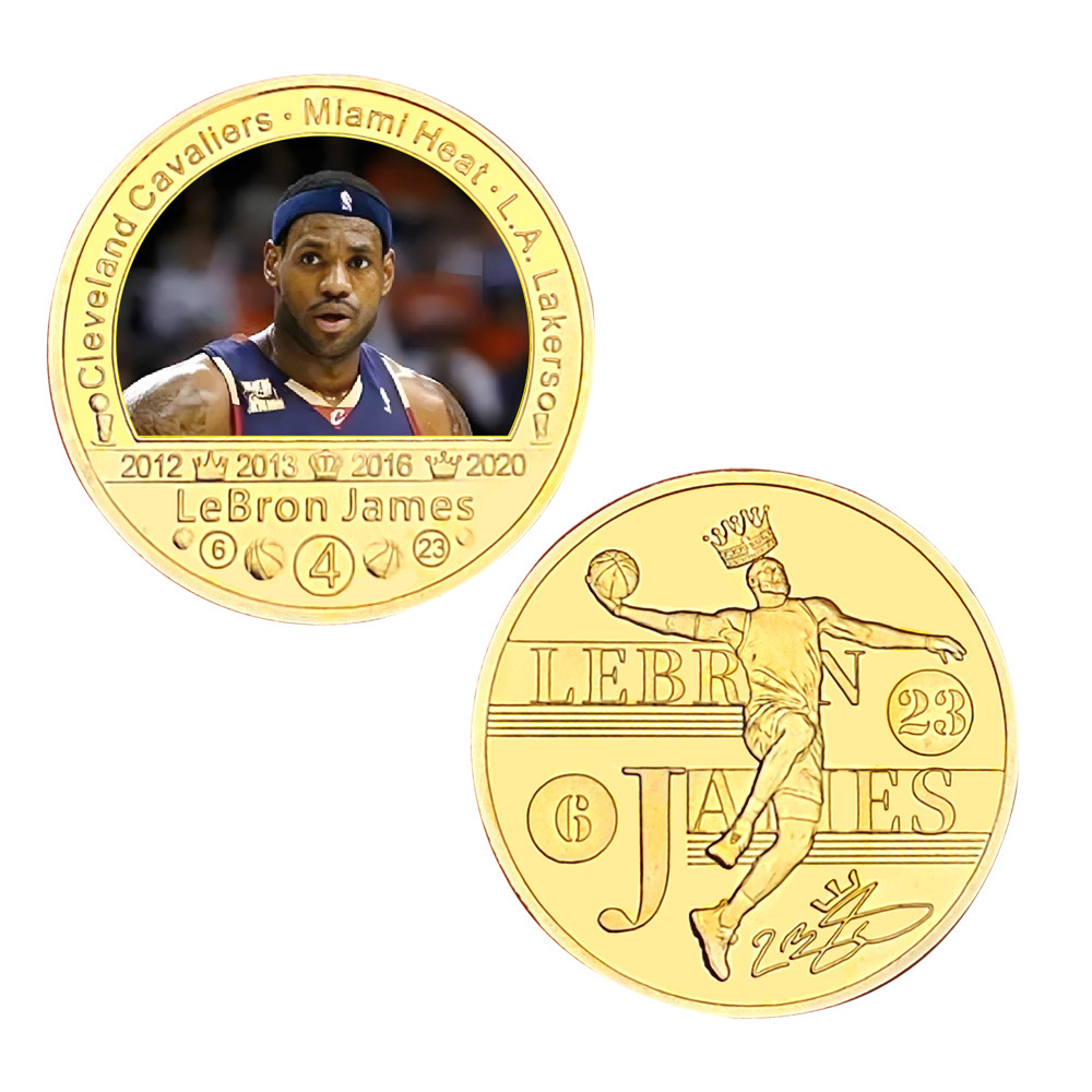 James Monedas conmemorativas NBA estrellas regalos periféricos venta caliente transfronteriza